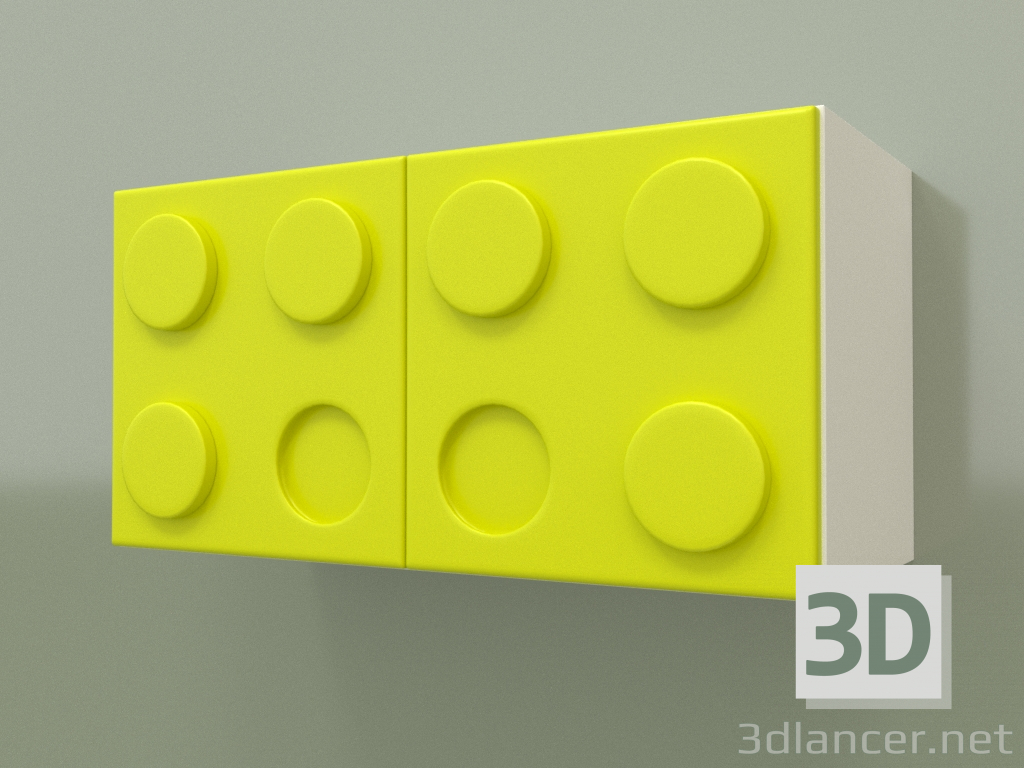 3d model Estante de pared horizontal para niños (Lima) - vista previa