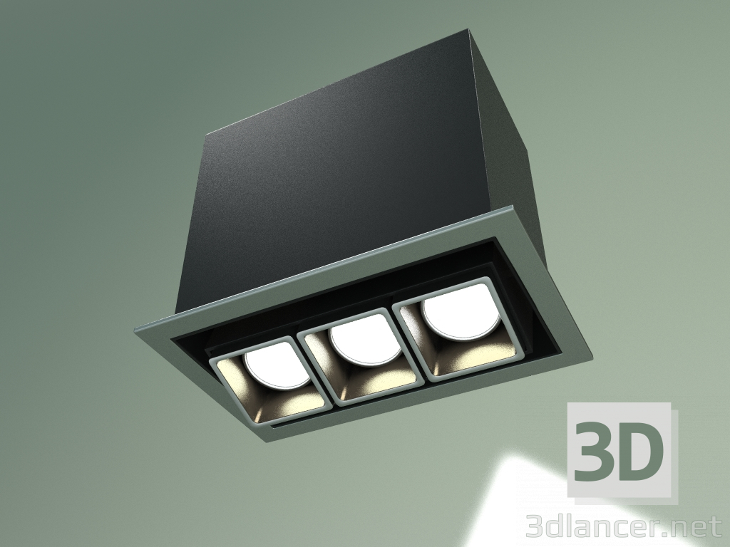 3D modeli Spot RSL74113 3x2W WH+BK 4000K Rete - önizleme