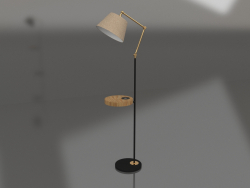 Lampadaire Kayla noir, cuivre (07022)