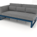 3D Modell Modulsofa, Abschnitt 1 links, hohe Rückenlehne (Graublau) - Vorschau