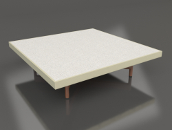 Mesa de centro cuadrada (Oro, DEKTON Sirocco)