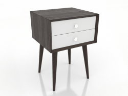 Table de chevet (frêne noyer)