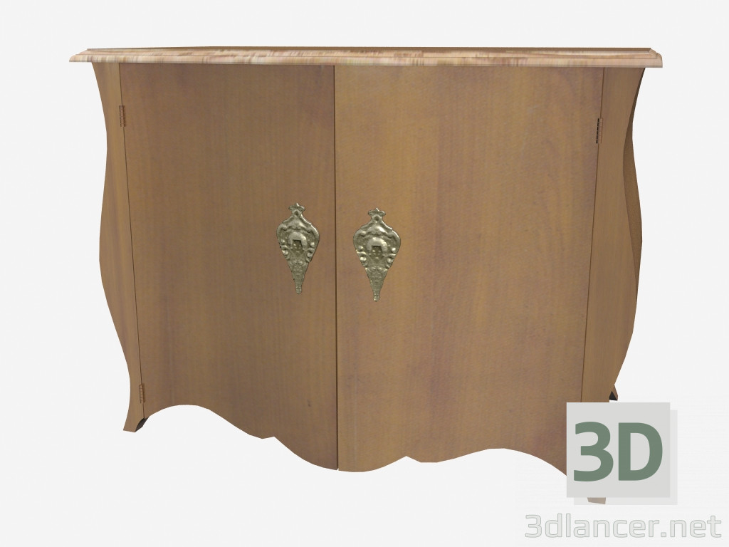 3d model Buffet doblado dos puertas 193 - vista previa