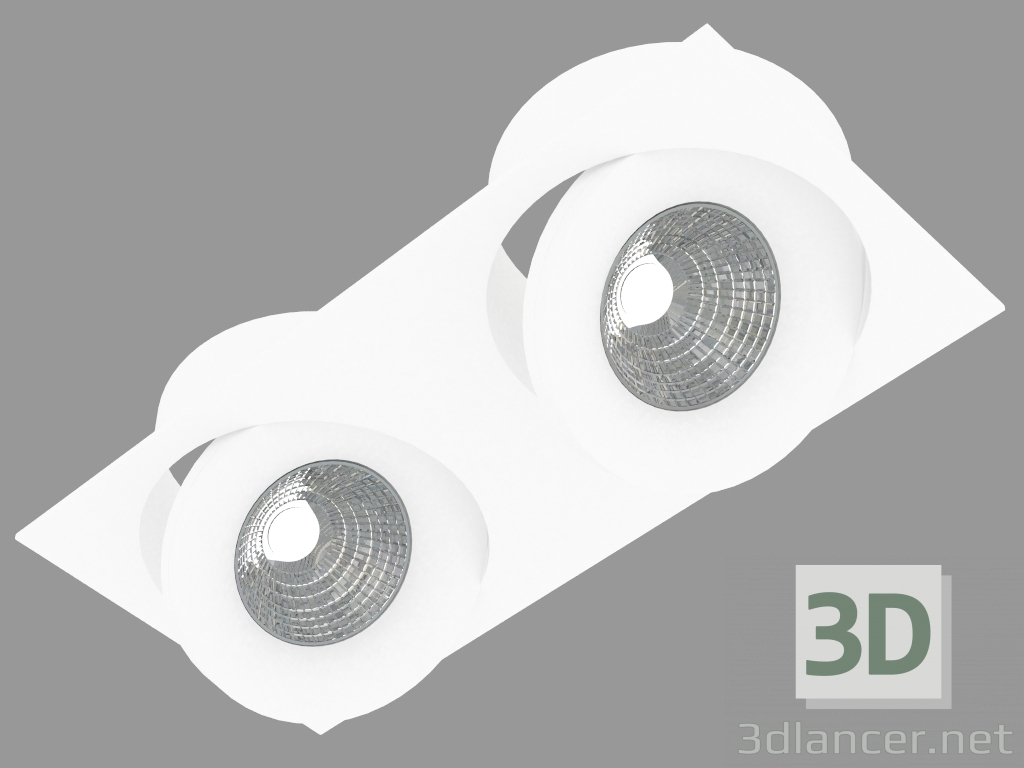 Modelo 3d Recesso luminária LED (DL18412 02TSQ Branco) - preview