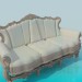 3d model Baroque sofa - preview