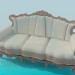 3d model Sofa barroco - vista previa