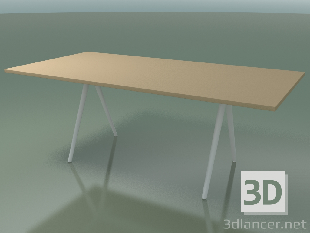 3d model Mesa rectangular 5411 (H 74 - 99x200 cm, laminado Fenix F03, V12) - vista previa