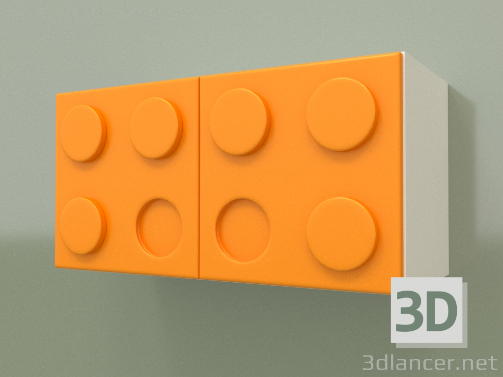 3d model Children's horizontal wall shelf (Mango) - preview