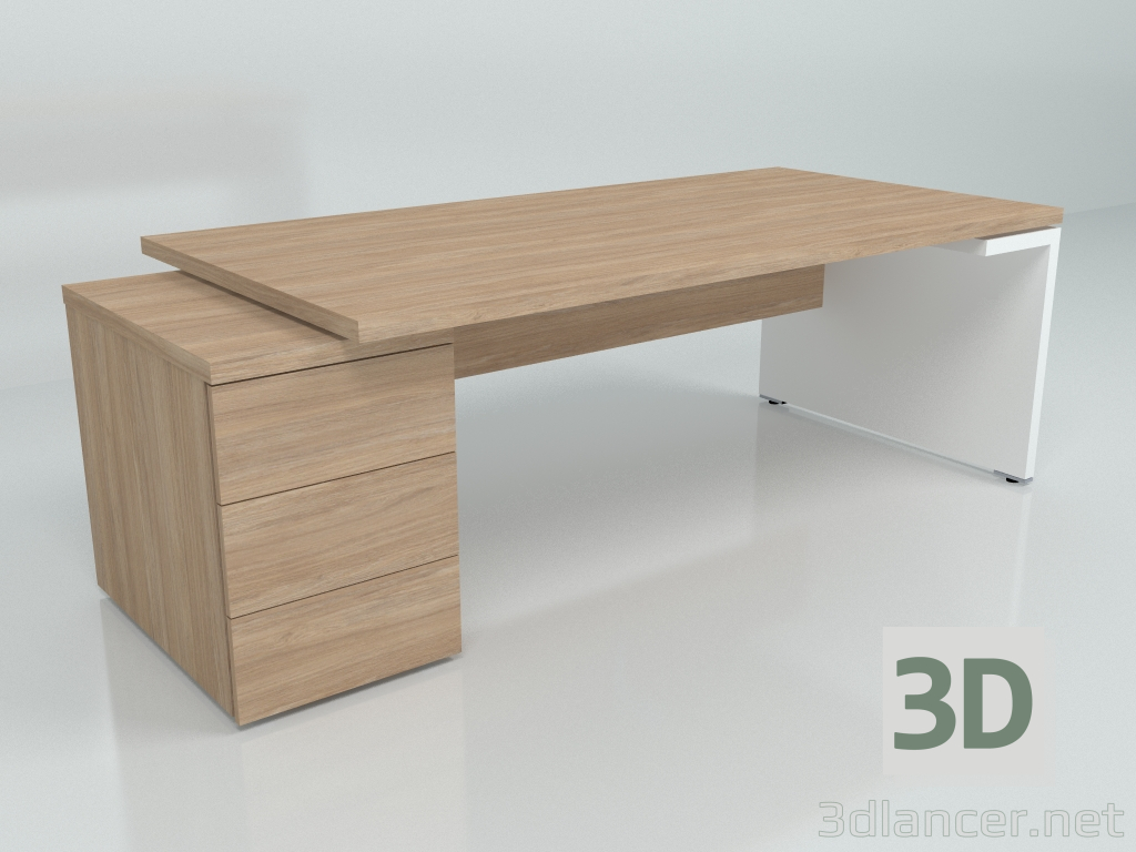 3d model Mesa de trabajo Mito MIT3KD (2219x1000) - vista previa