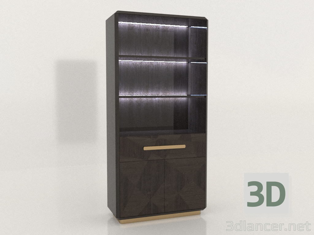 3d model la estantería está abierta - vista previa