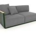 3d model Sofa module section 1 left (Bottle green) - preview