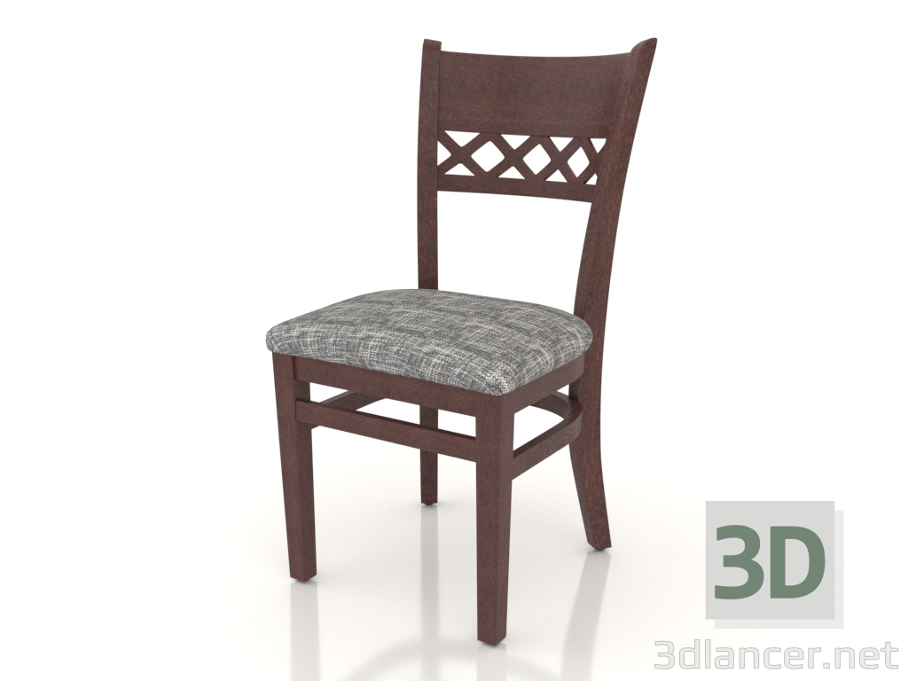 3d model Silla Edimburgo (nogal) - vista previa