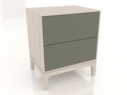 Comodino FARGO 2 cassetti con frontali fresati (oliva, rovere sbiancato, opzione 1)