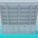 3d model Cupboard with shelves in the library - preview