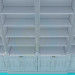 3d model Cupboard with shelves in the library - preview