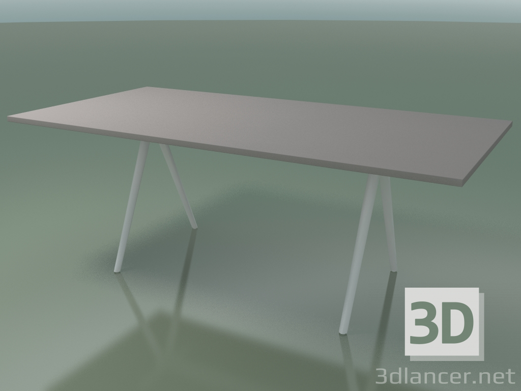 3D modeli Dikdörtgen masa 5411 (H 74 - 99x200 cm, laminat Fenix F04, V12) - önizleme