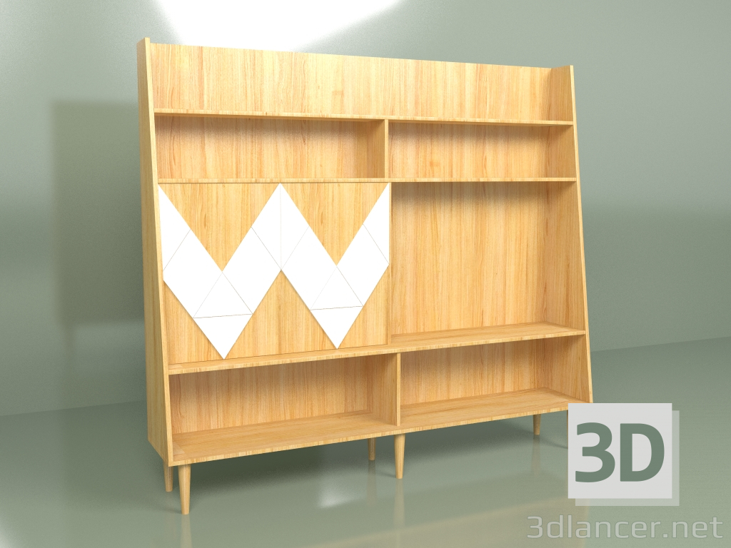 Modelo 3d Parede Woo Parede (branco) - preview