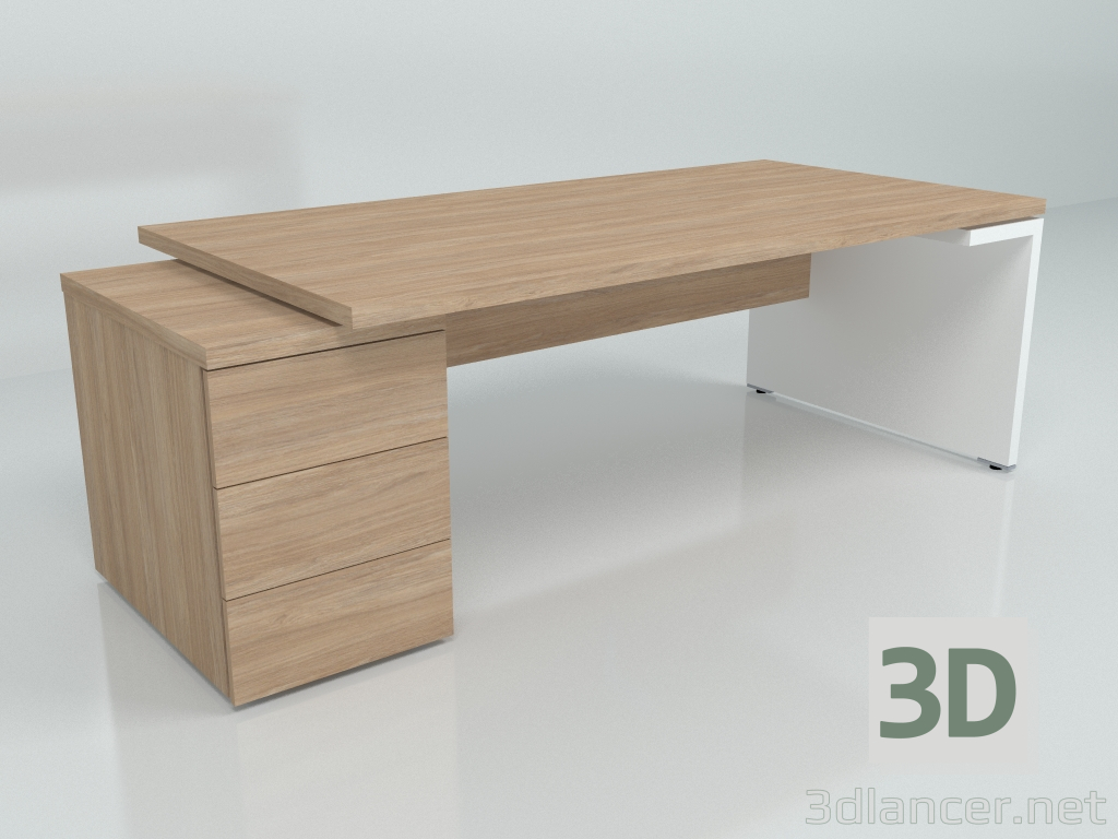 3D Modell Arbeitstisch Mito MIT3KDL (2219x1000) - Vorschau