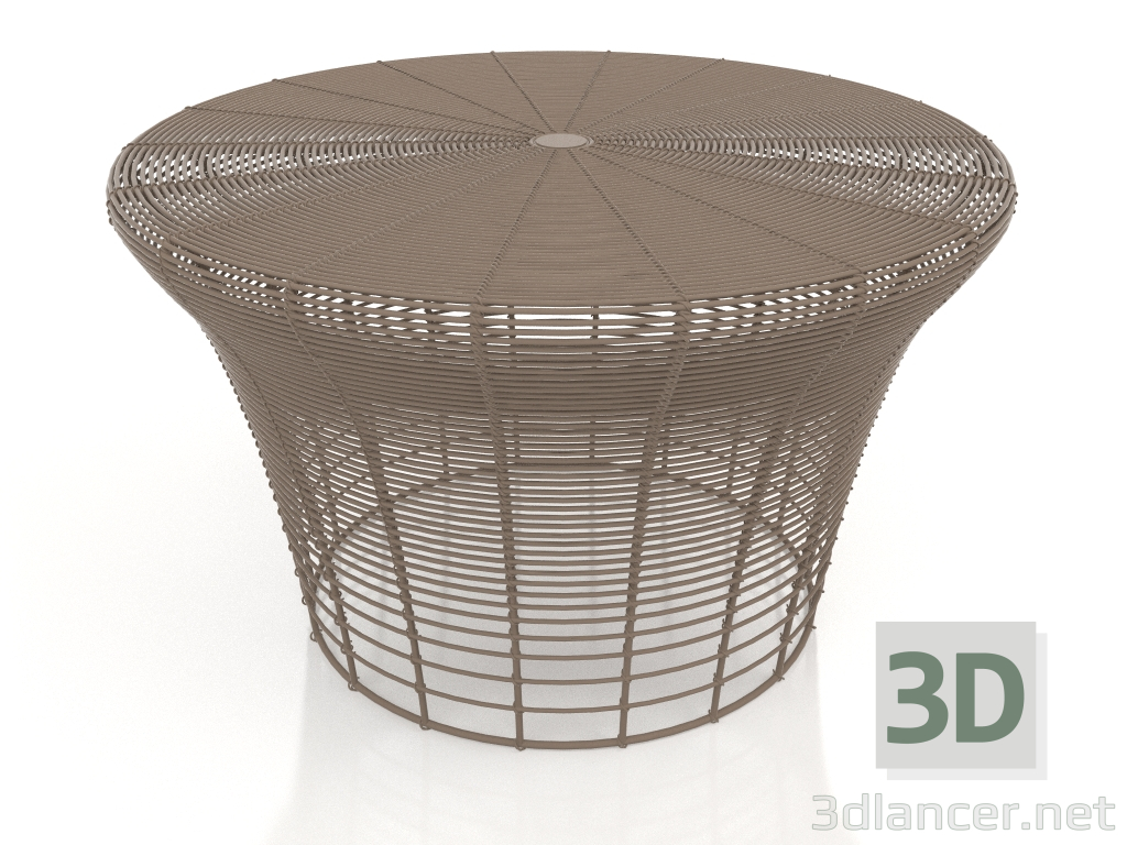 3d model Taburete bajo (Bronce) - vista previa