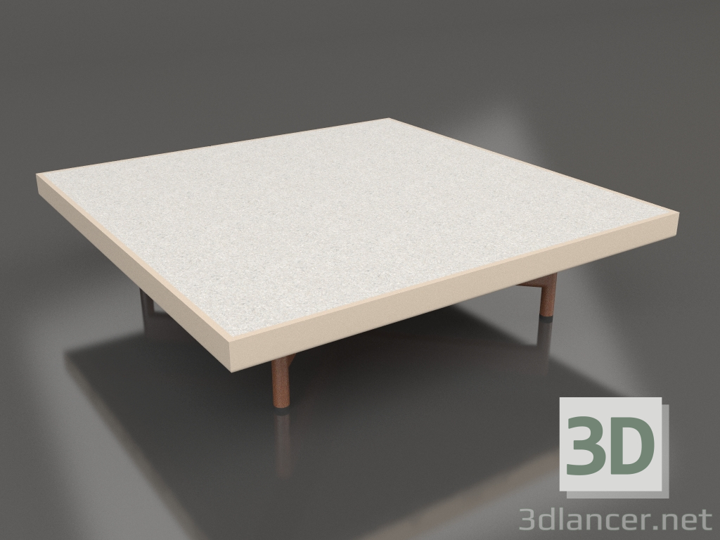 3d model Mesa de centro cuadrada (Arena, DEKTON Sirocco) - vista previa