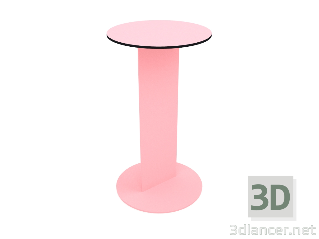 Modelo 3d Mesa lateral (rosa) - preview