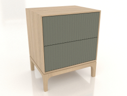 Comodino FARGO 2 cassetti con frontali fresati (ulivo, rovere schiarito, opzione 1)