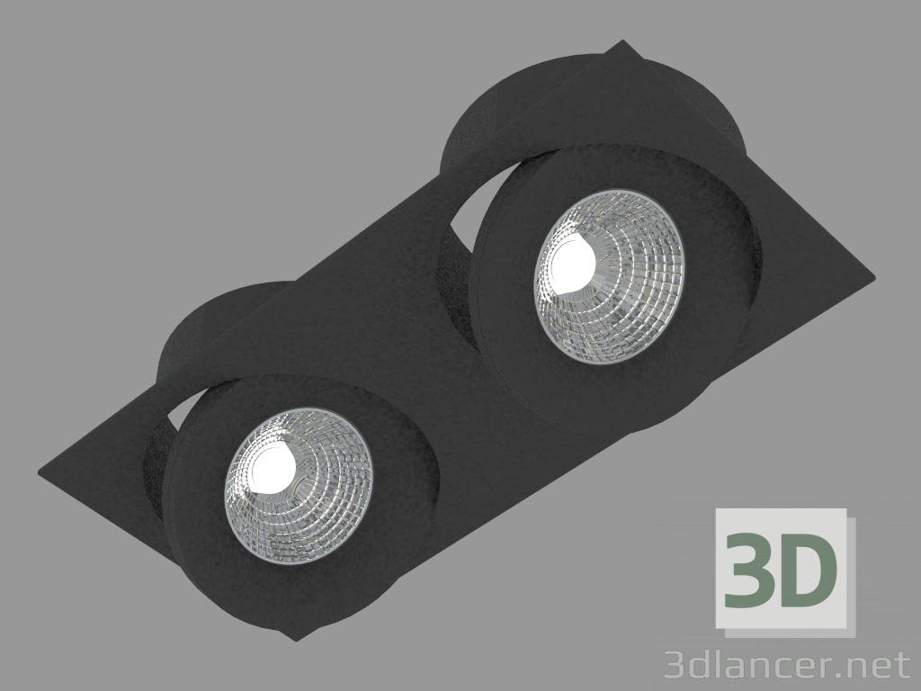 3D Modell LED-Einbaustrahler (DL18412 02TSQ Schwarz) - Vorschau