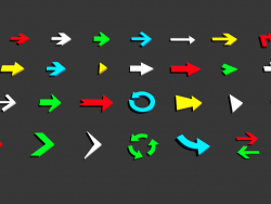 3D Arrows - Low poly