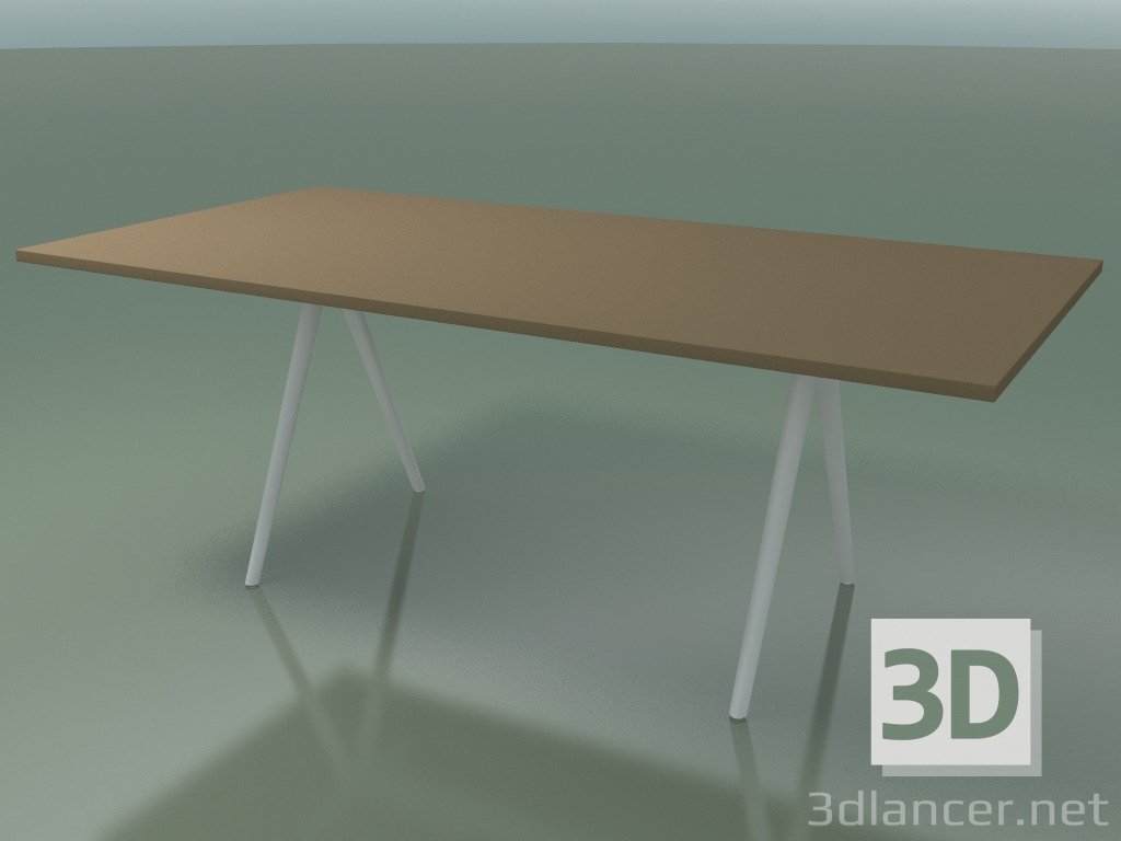 Modelo 3d Mesa retangular 5411 (H 74 - 99x200 cm, laminado Fenix F05, V12) - preview