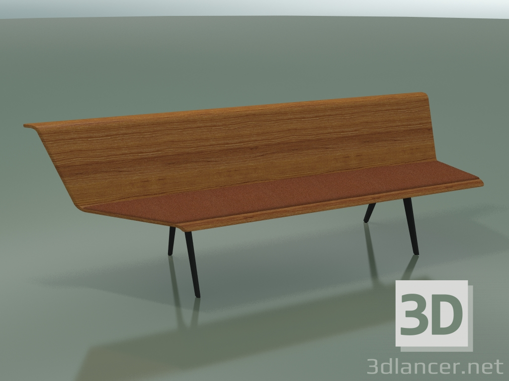 3d модель Модуль угловой Eating 4603 (L 240 cm, 90° правый, Teak effect) – превью