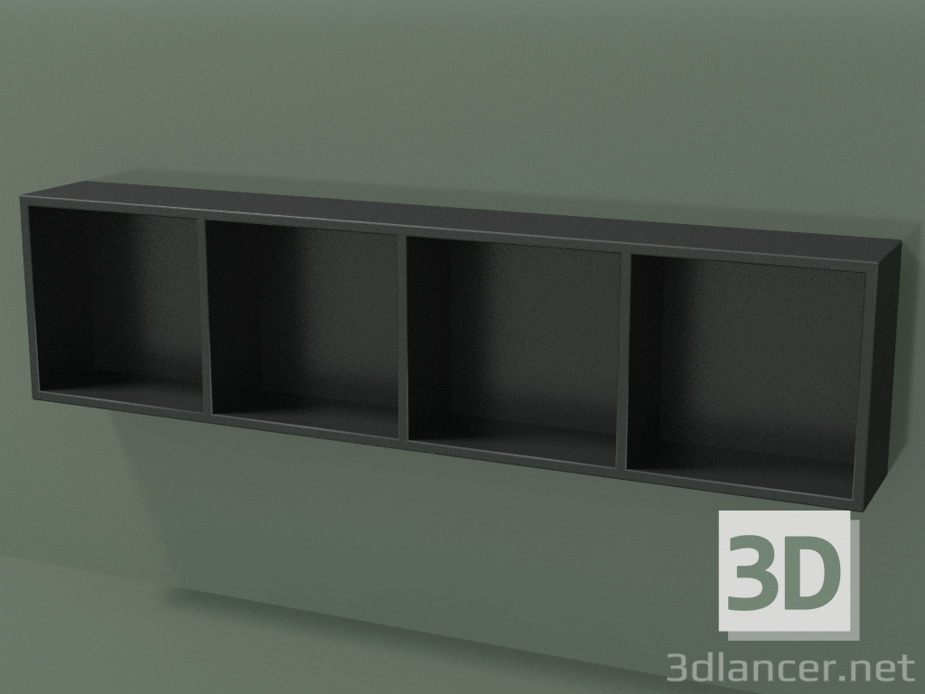 3d model Caja abierta (90U30005, Deep Nocturne C38, L 96, P 12, H 24 cm) - vista previa