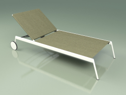 Chaise lounge 007 (Metal Milk, Batyline Olive)