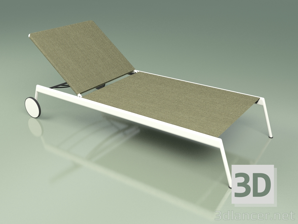 Modelo 3d Espreguiçadeira 007 (Metal Milk, Batyline Olive) - preview