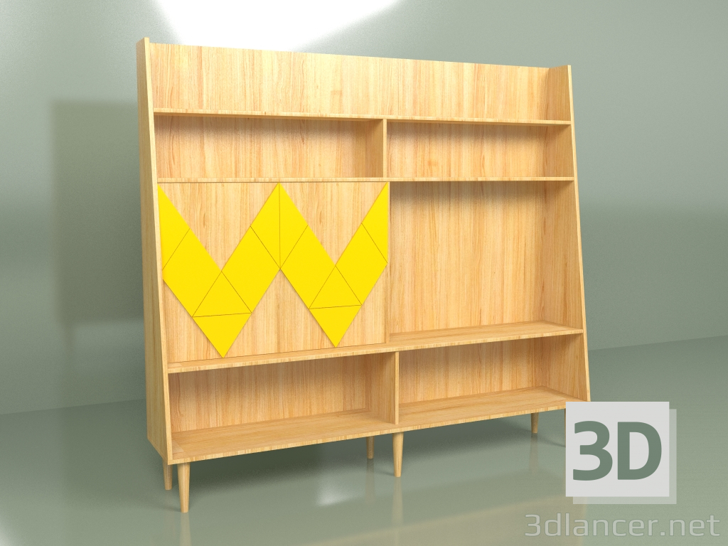 3D Modell Wall Woo Wall (gelb-senf) - Vorschau