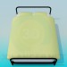 Modelo 3d Cama de metal - preview