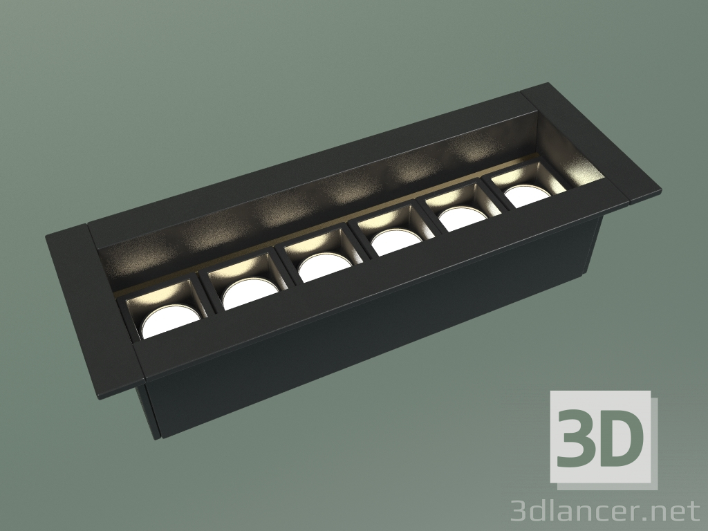 3d model Spotlight RSL74165 6×1W BK+GD 4000K - preview