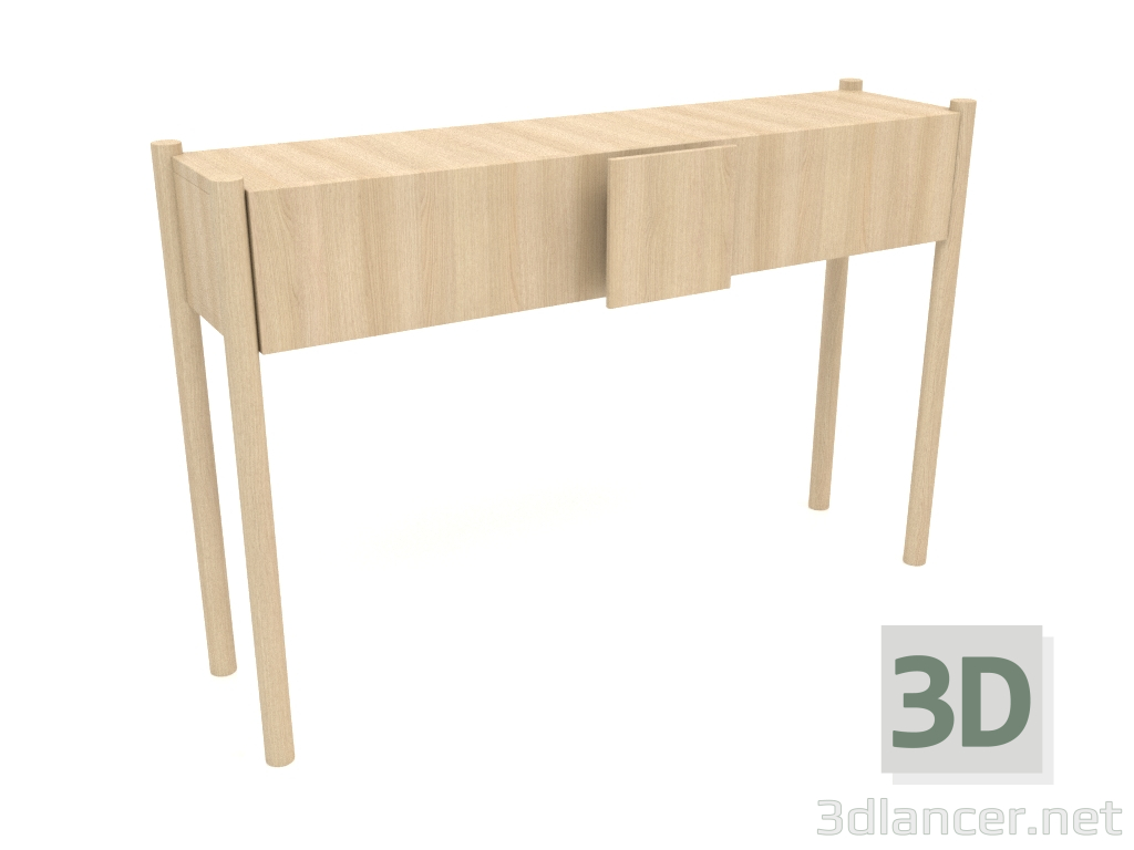 Modelo 3d Mesa consola KT 02 (pega sem arredondamento, 1200x300x800, madeira branca) - preview