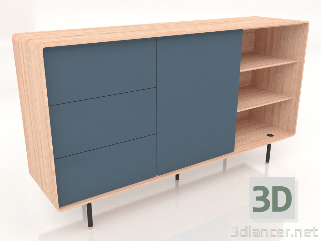 3D Modell Kommode Fina 176 (Rauchblau) - Vorschau