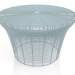 3d model Low stool (Blue gray) - preview