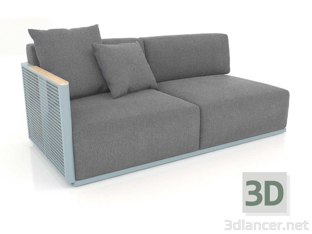 3d model Módulo sofá sección 1 izquierda (Gris azul) - vista previa