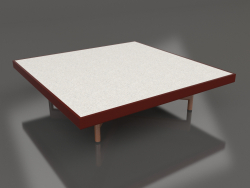 Table basse carrée (Vin rouge, DEKTON Sirocco)