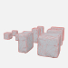 3d Old dirty bricks collection model buy - render