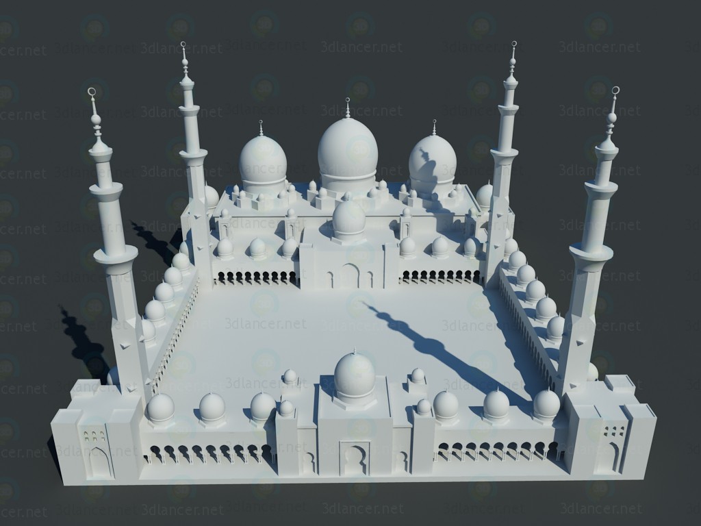 3D Modell Scheich Zayed Moschee - Vorschau