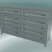 3d model Chest of drawers with 10 drawers (Gray-green) - preview