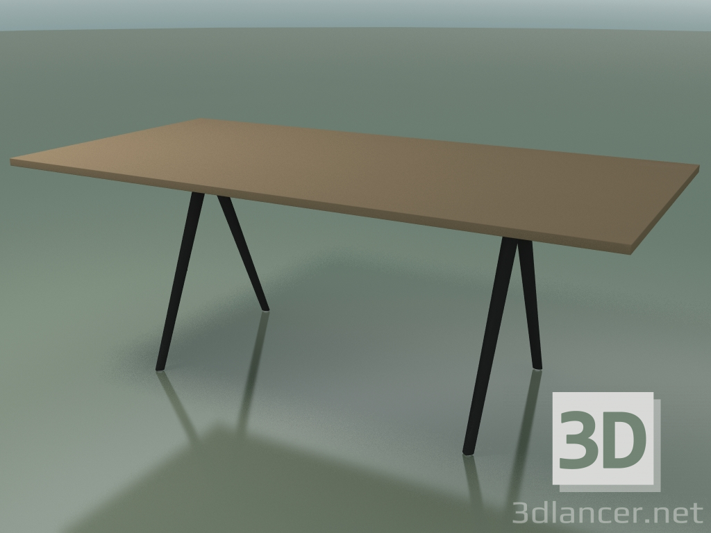 3D modeli Dikdörtgen masa 5411 (H 74 - 99x200 cm, laminat Fenix F05, V44) - önizleme