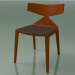 3d model Chair 3714 (4 wooden legs, with a pillow on the seat, Orange) - preview