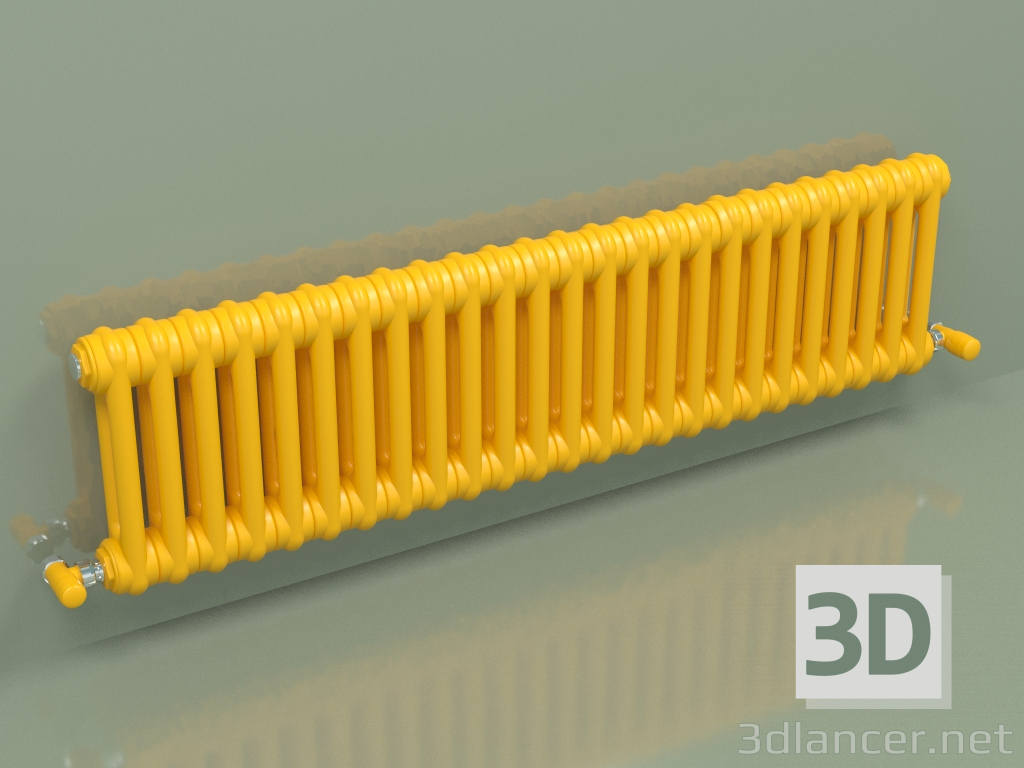 3d модель Радиатор TESI 2 (H 300 25EL, Melon yellow - RAL 1028) – превью