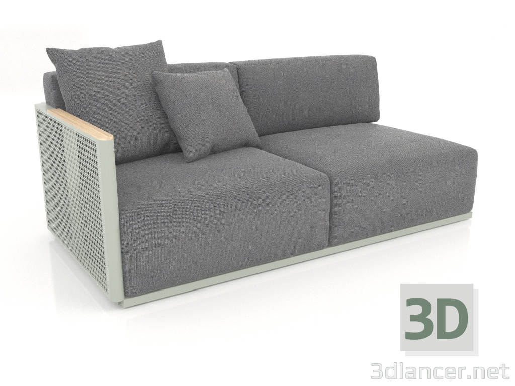 3d model Módulo sofá sección 1 izquierda (Gris cemento) - vista previa