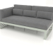 3d model Modular sofa, section 1 left, high back (Cement gray) - preview