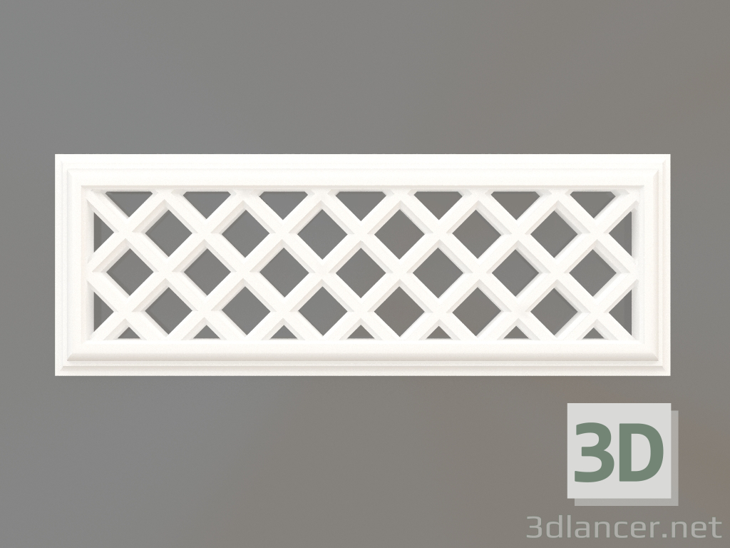 3d model Gypsum ventilation grills VR 006 1 (250x90x12) - preview